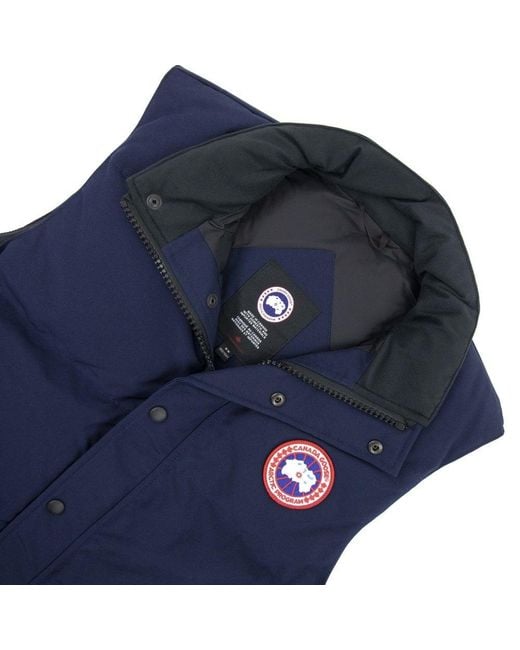 Canada Goose Garson Logo Patch Gilet in Blue for Men Lyst UK