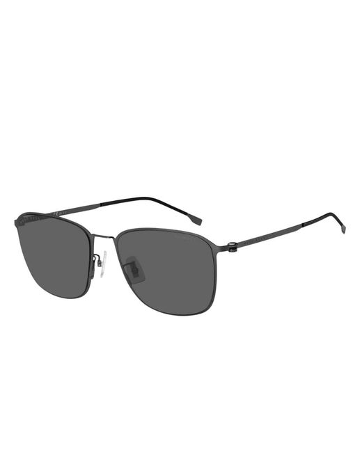 Boss Gray Polarised Dark Ruthenium Sunglasses for men