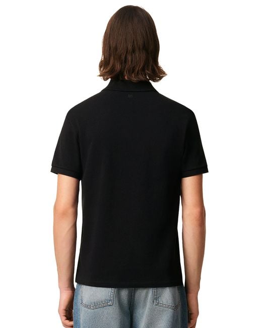 AMI Black 'Ami De Coeur' Polo Shirt for men