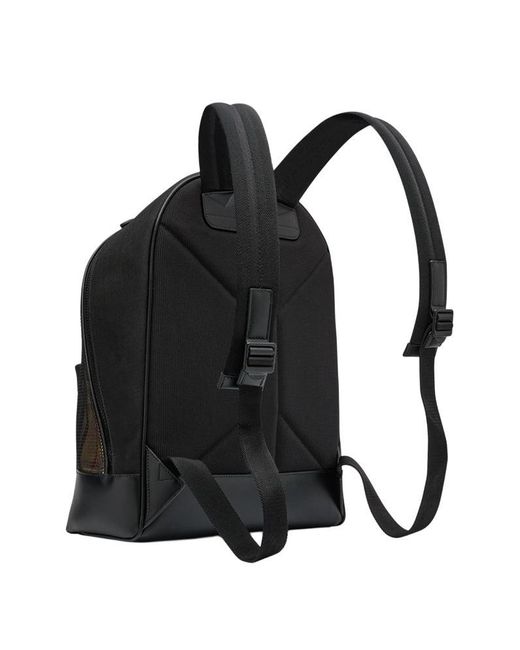Burberry Black Mesh Checkered Backpack for men