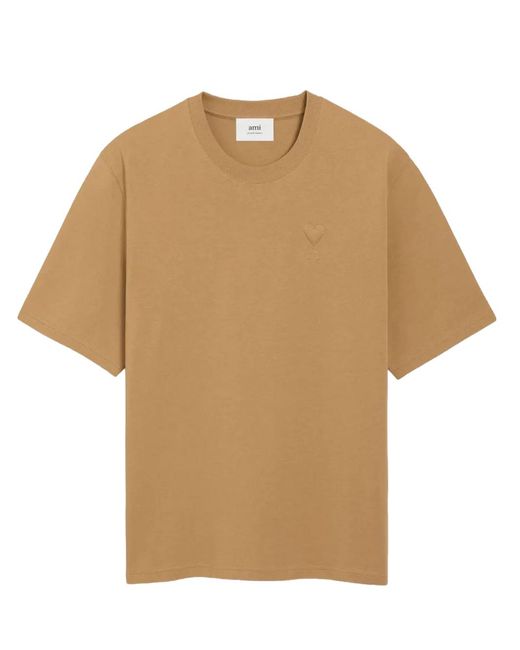 AMI Natural De Coeur Cotton T-Shirt for men