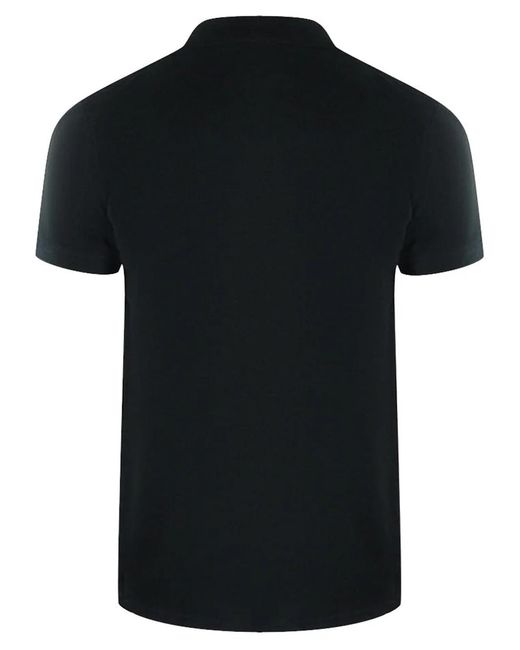 Love Moschino Black Small Heart Polo Shirt for men