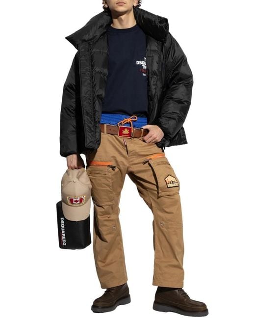 DSquared² Black Light Plain Puffer Jacket for men