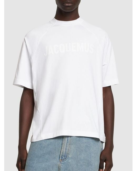 Jacquemus White T-Shirt 'Typo' for men