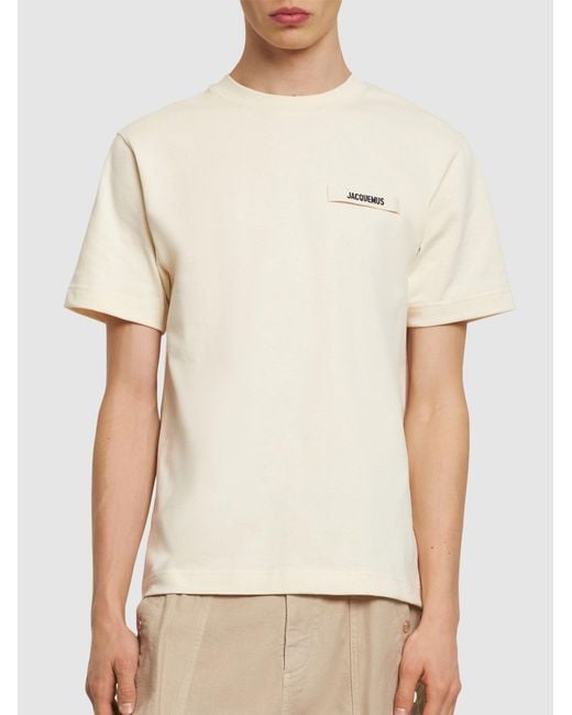 Jacquemus Natural The Gros Grain T-Shirt for men