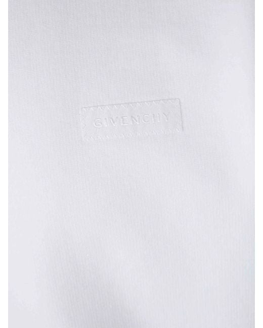 Givenchy White Logo Patch Sweatshirt for men
