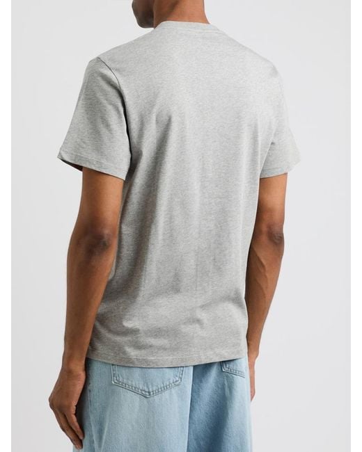 Loewe White Anagram Embroidered T-Shirt for men