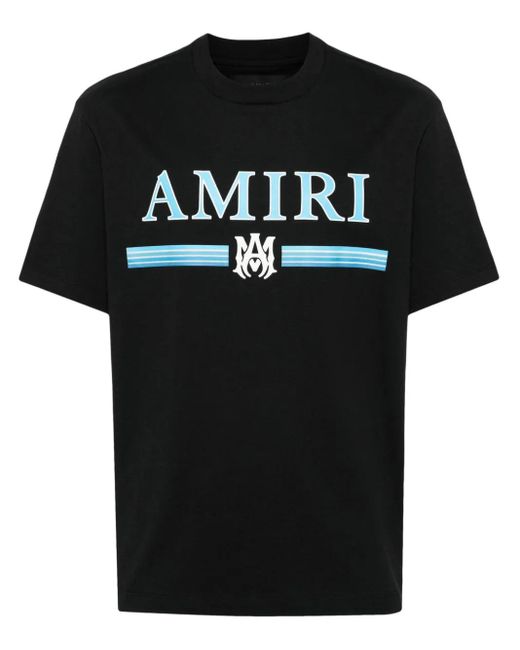 Amiri Black Ma Bar Logo Printed T-Shirt for men