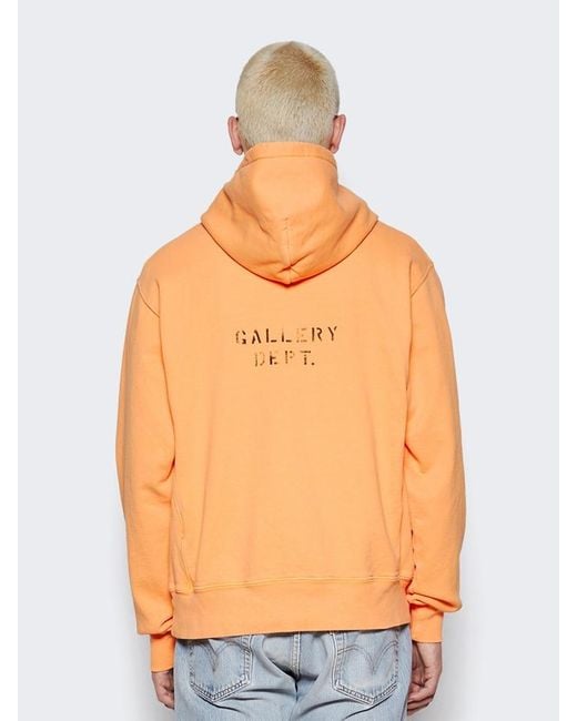 GALLERY DEPT. Orange Logo Hoodie for men