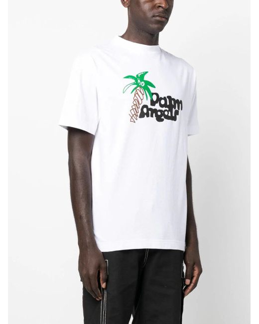 Palm Angels White Sketchy T-Shirt for men