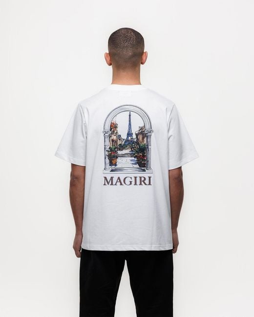Magrit White Archway Printed T-Shirt for men