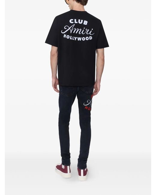 Amiri Black Club Logo T-Shirt for men