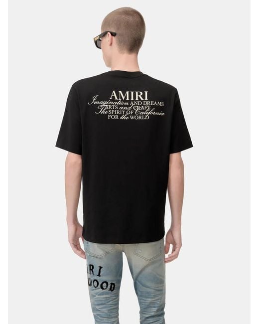 Amiri Black Spirit Logo T-Shirt for men