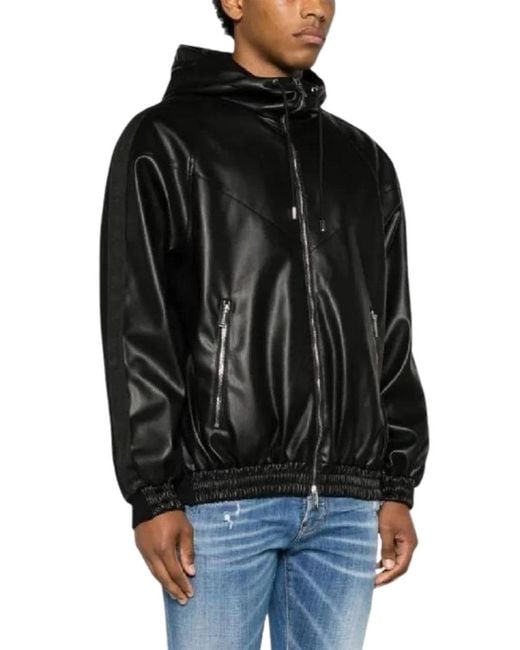 DSquared² Black Zip Up Hooded Jacket for men