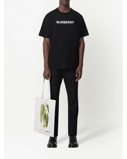 Burberry Black Oversized Logo T-shirt for men