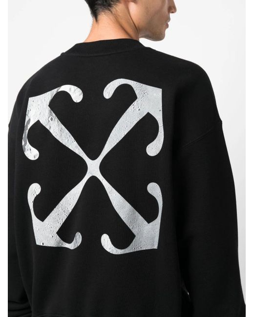 Off-White c/o Virgil Abloh Black Off- Lunar Arrow Skate Sweatshirt for men