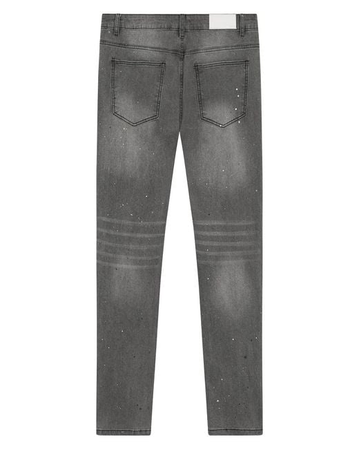 Magrit Gray Graphite Slim Jeans for men