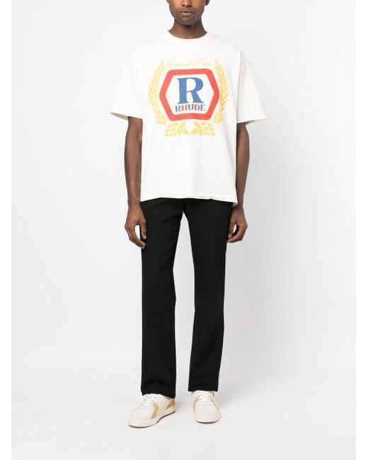 Rhude Hoops World Champions T-shirt In White for Men | Lyst