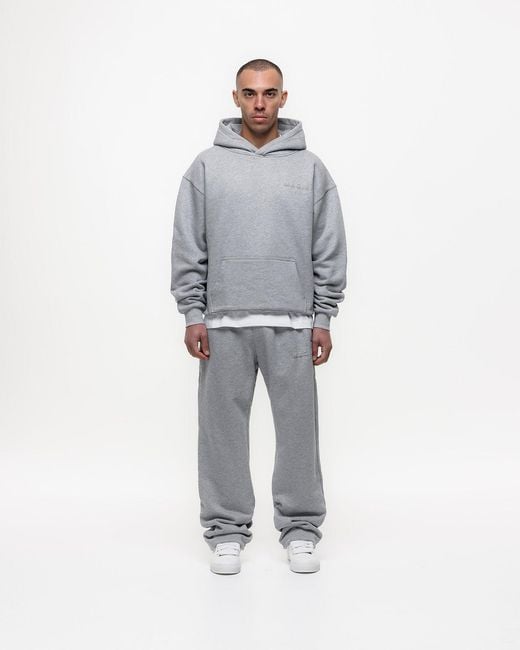 Magrit Gray Core Puff Printed Joggers for men
