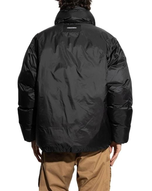 DSquared² Black Light Plain Puffer Jacket for men