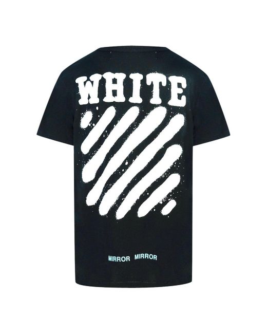 Off-White c/o Virgil Abloh Black Off- Diag Spray T-Shirt for men