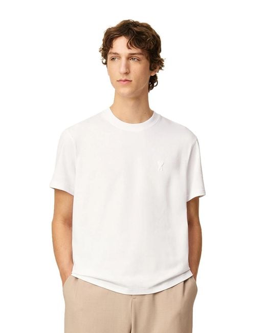 AMI White De Coeur T-Shirt for men