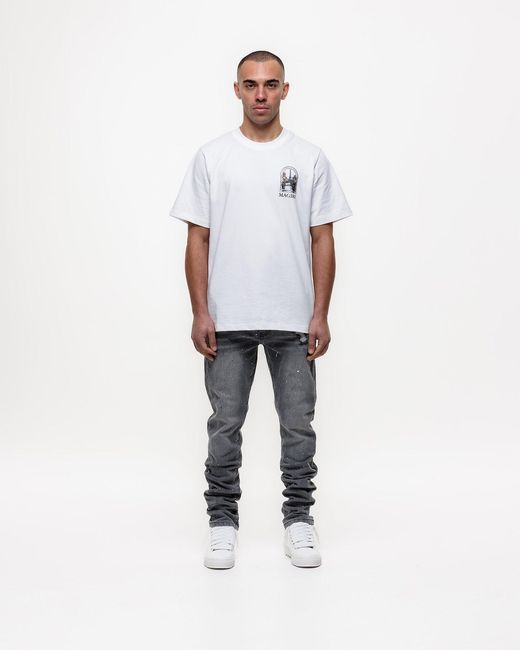 Magrit Gray Acier Slim Jeans for men