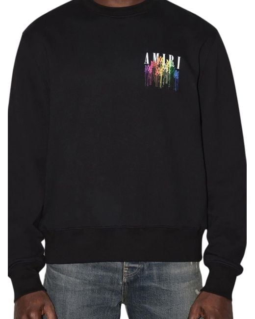 Amiri Black M.A Drip Collage Sweatshirt for men