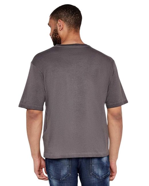 DSquared² Gray Loose Fit Fade Cartoon Logo T-Shirt for men