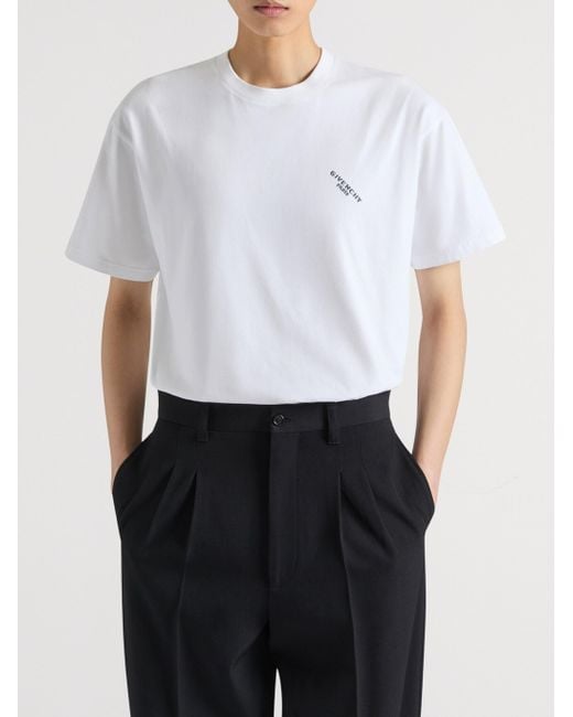 Givenchy White Logo T-Shirt for men