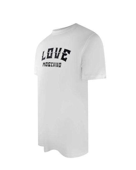 Love Moschino Gray Bold Logo T-Shirt for men