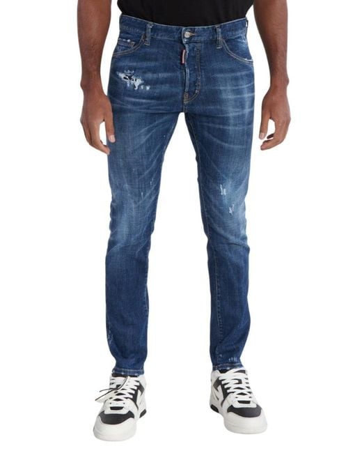 DSquared² Blue Light Distressed Cool Guy Jeans for men