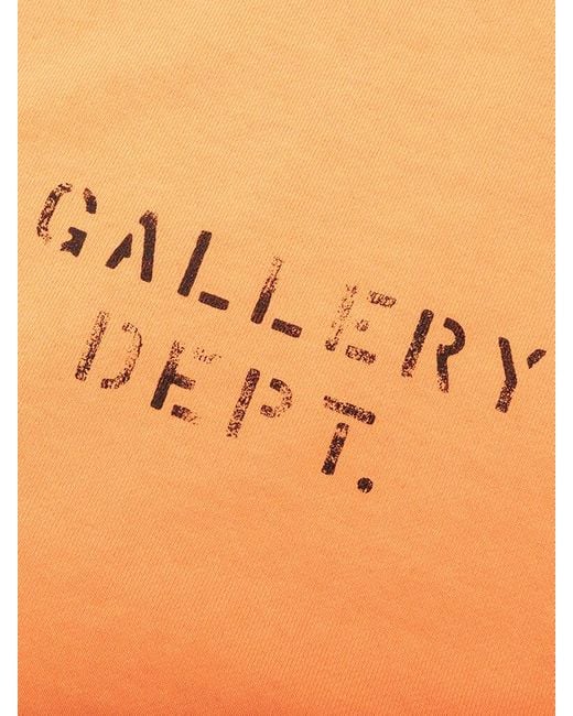 GALLERY DEPT. Orange Logo Hoodie for men