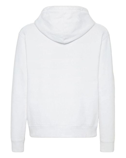DSquared² White Milano Logo Cool Fit Hoodie for men