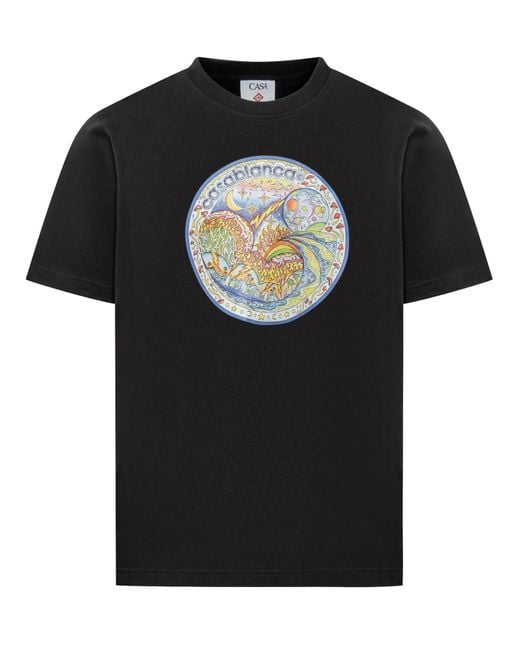 Casablanca Black The Four Elements T-Shirt for men