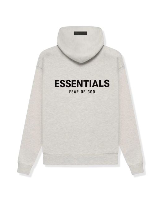Fear Of God White Essentials Light Oatmeal Hoodie (Ss22) for men