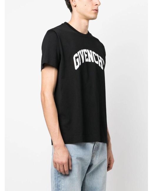 Givenchy Black College Logo T-shirt for men