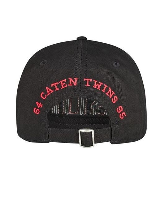 DSquared² Red Dsq2 Maple Leaf Cap Sn22 In Black for men