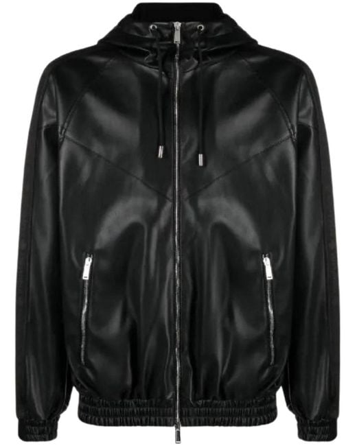 DSquared² Black Zip Up Hooded Jacket for men