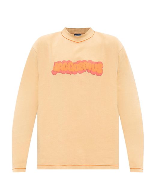 Jacquemus White Pate A Modeler Print Logo Paste Le Long Sleeved T-Shirt for men