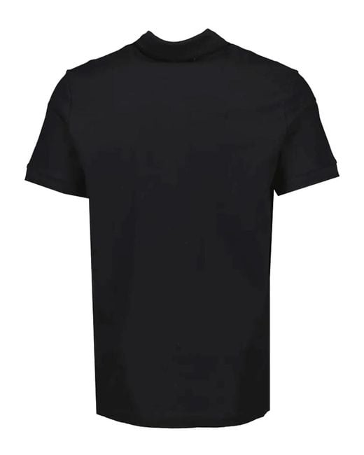 Burberry Black Branded Circle Logo Polo Shirt for men