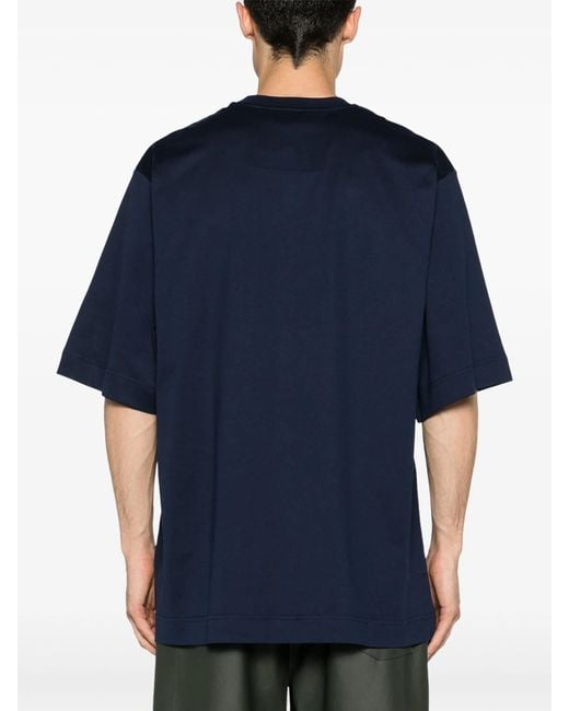 Givenchy Blue 4G 1952 Embroidered Logo Oversized T-Shirt for men