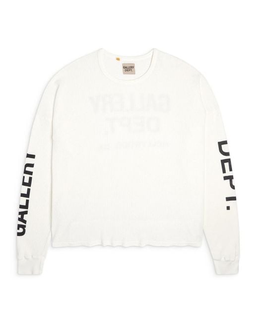 GALLERY DEPT. Long Sleeve Thermal T-Shirt in White for Men | Lyst