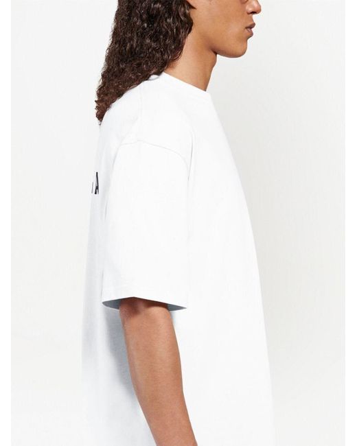 Balenciaga Logo T-Shirt in White for Men | Lyst Balenciaga Logo T-Shirt in White for Men | Lyst