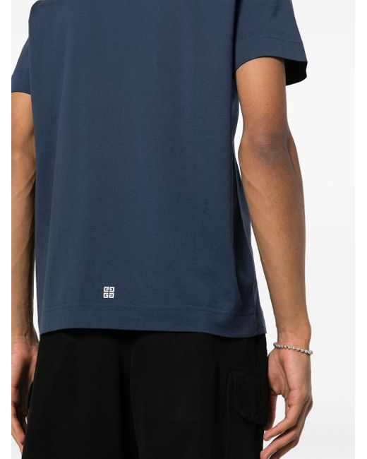 Givenchy Blue 4G Stars Cotton T-Shirt for men