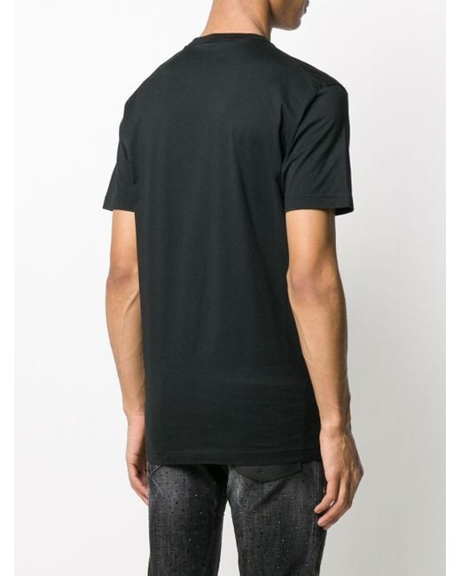 DSquared² Black Icon Vertical Logo T-Shirt for men