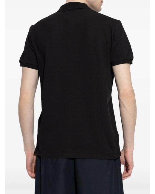 DSquared² Black Logo Print Piqué Polo Shirt for men