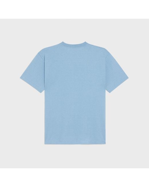 【関税&送料込】Celine Cotton T-Shirt With Multicolor Print Celine Cotton T-shirt L Men's Blue 2X681671Q | eBay