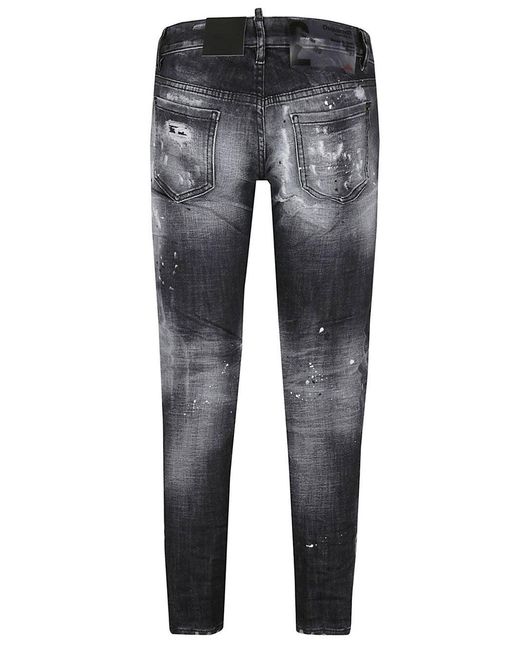 DSquared² Gray Special Delivery Ripped Jeans for men