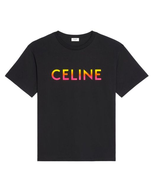 Céline Loose T-shirt With Gradient Print In Black for men